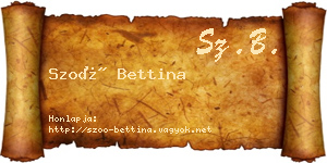 Szoó Bettina névjegykártya