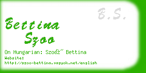bettina szoo business card